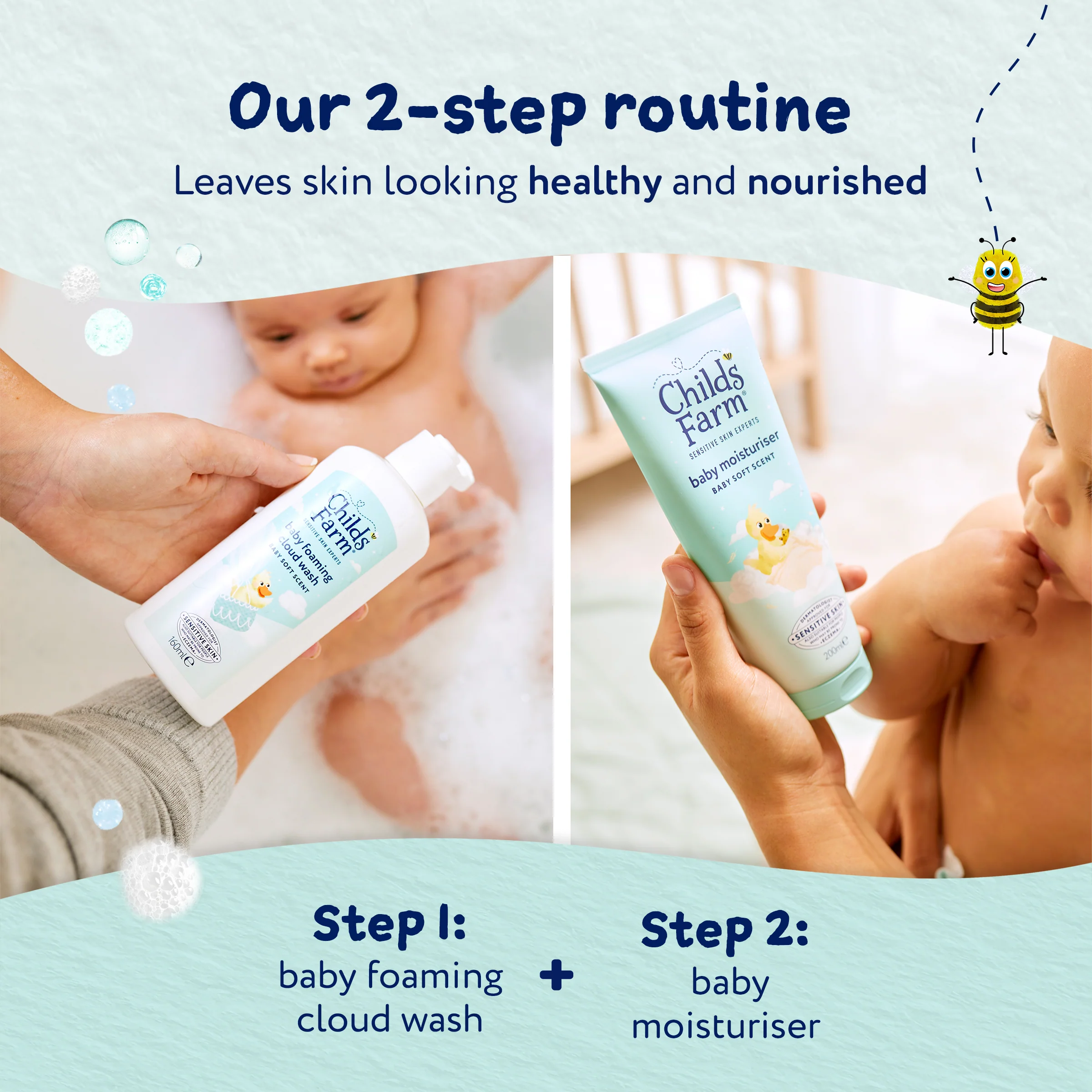 Childs Farm Baby Foaming Cloud Face & Body Wash 160ml - Image 7