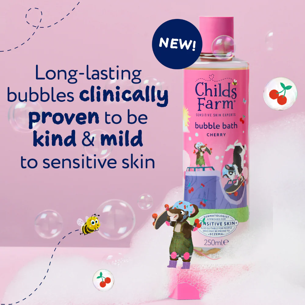 Childs Farm Bubble Bath Cherry 250ml - Image 3