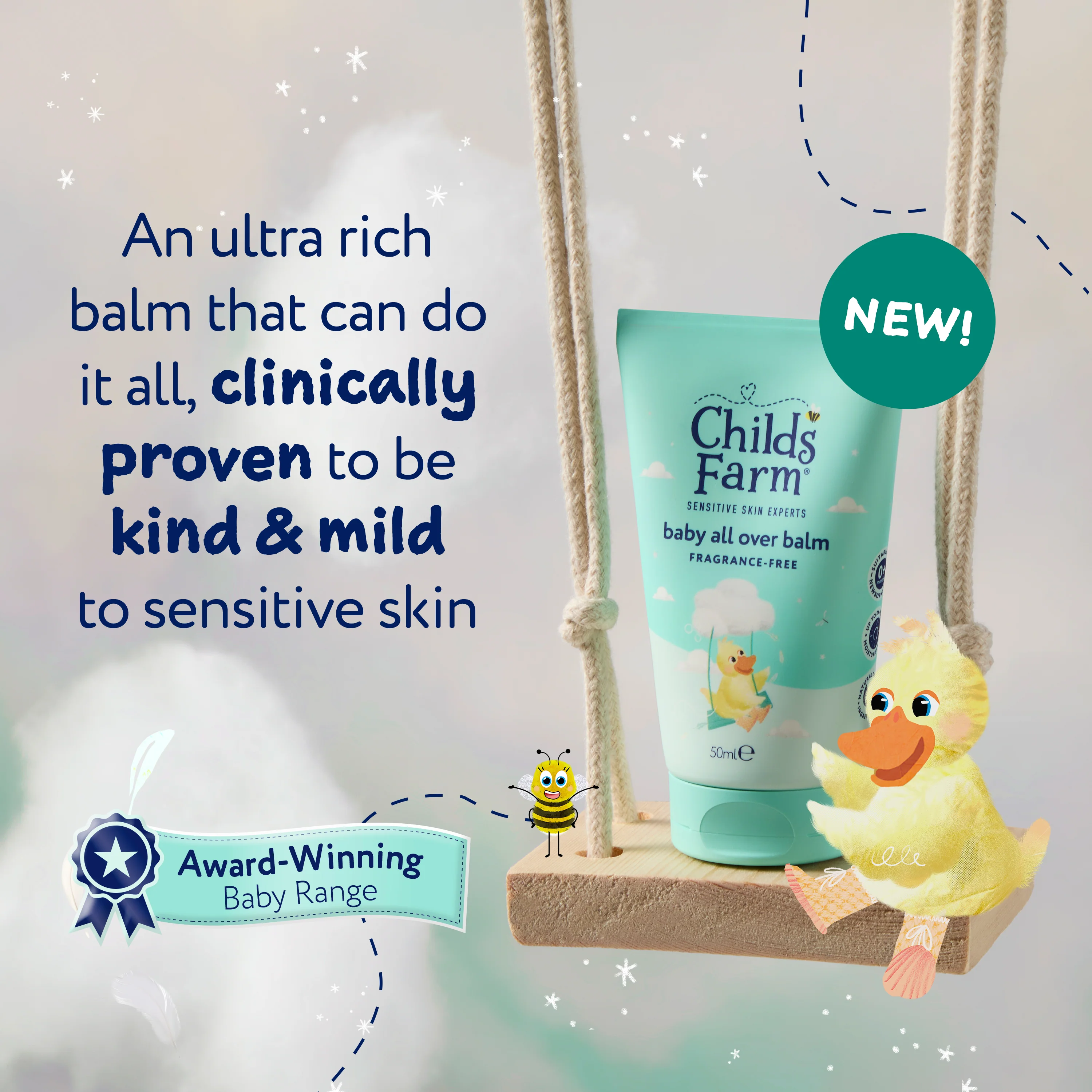Childs Farm Fragrance-Free Baby All Over Balm 50ml - Image 3