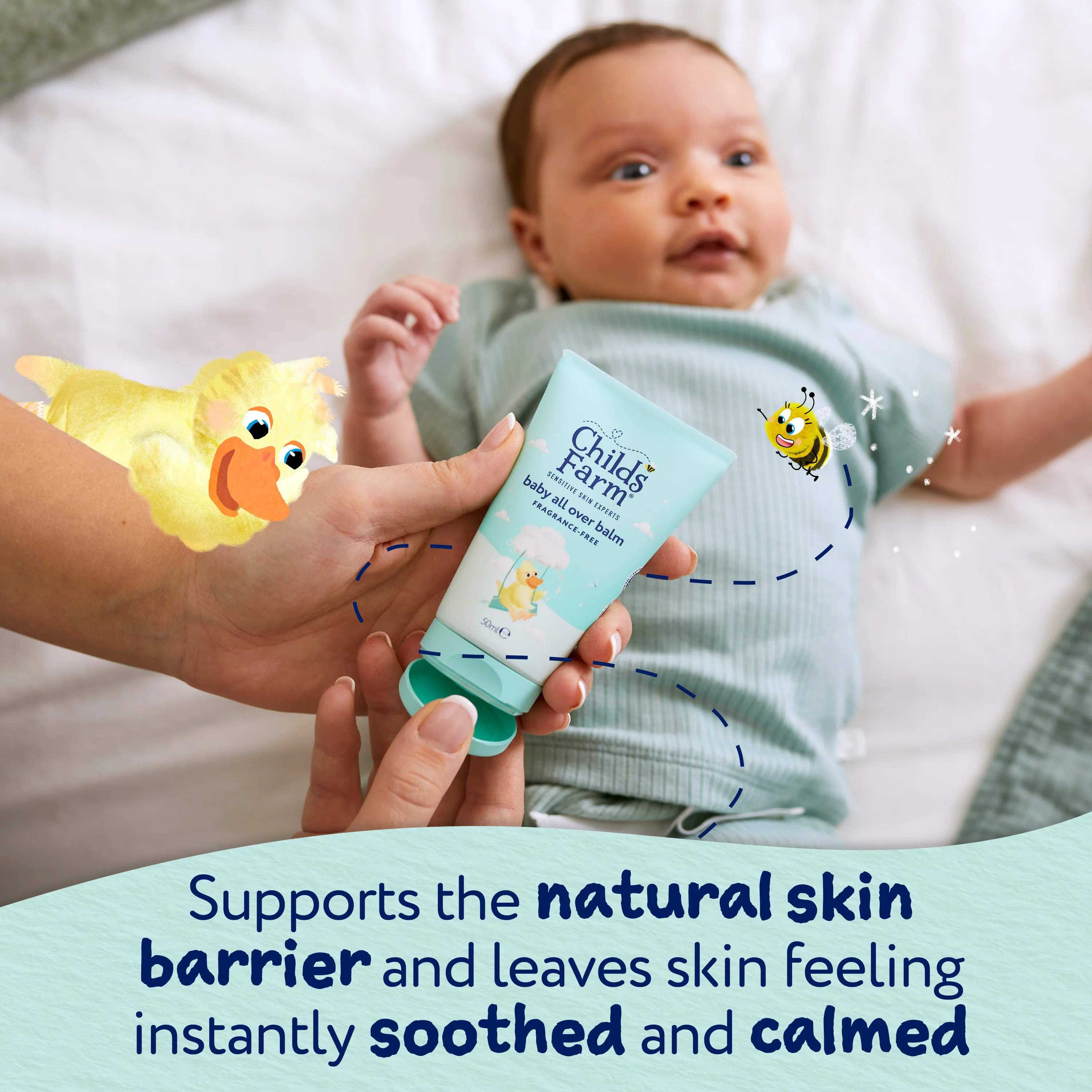 Childs Farm Fragrance-Free Baby All Over Balm 50ml - Image 4