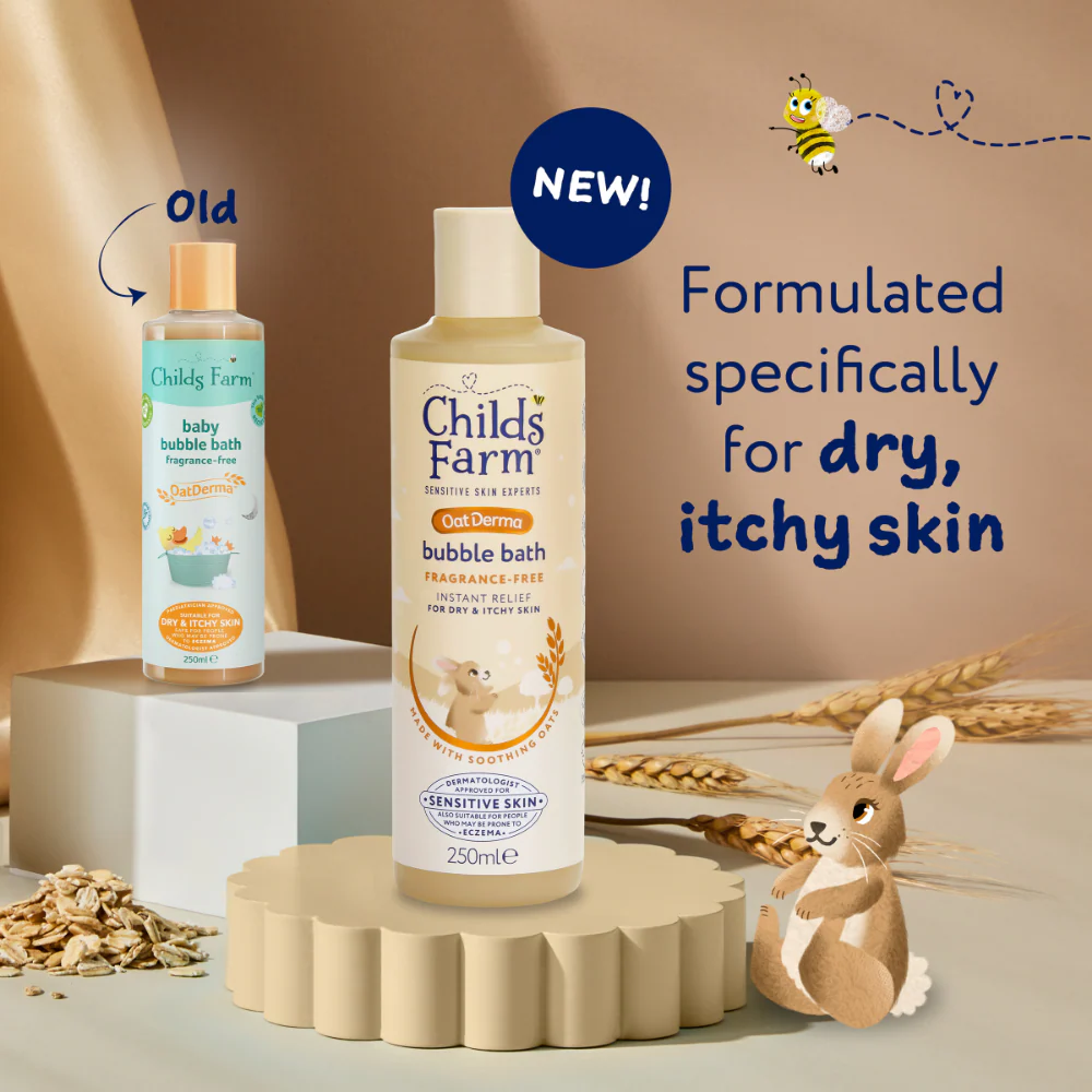 Childs Farm Fragrance-free Baby Oat Derma Bubble Bath 250ml - Image 3