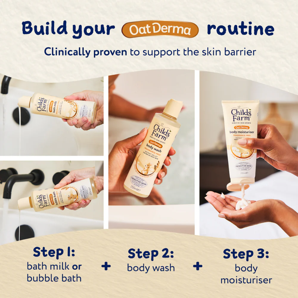 Childs Farm Fragrance-free Baby Oat Derma Bubble Bath 250ml - Image 7