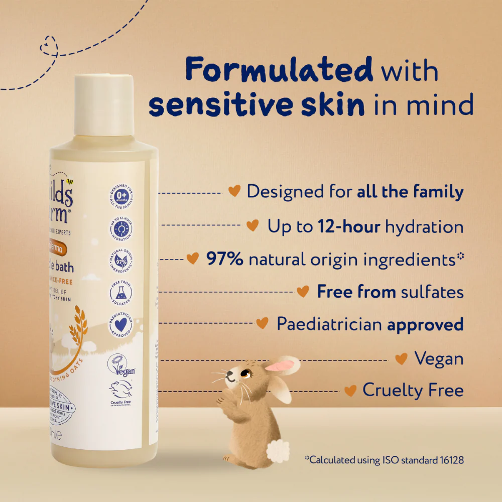 Childs Farm Fragrance-free Baby Oat Derma Bubble Bath 250ml - Image 8
