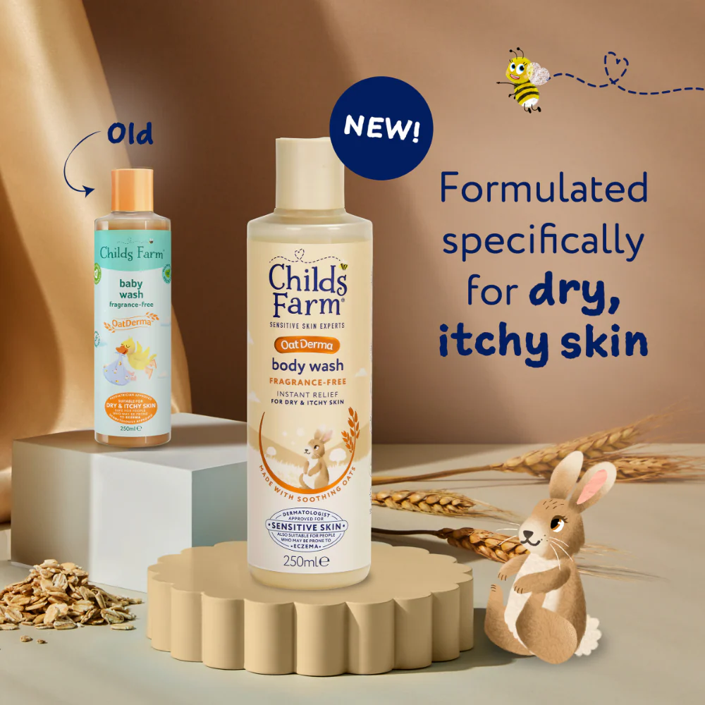 Childs Farm Fragrance Free Baby Oat Derma Wash 250ml - Image 3