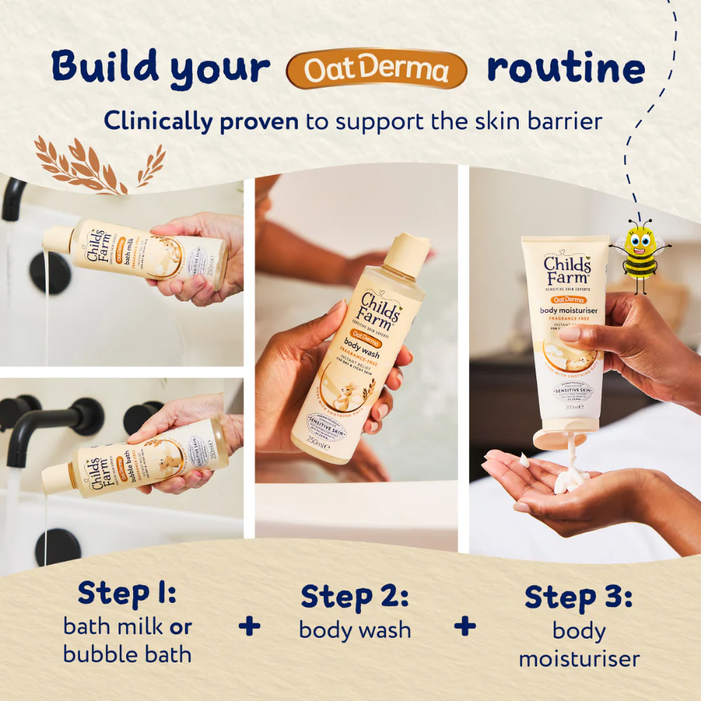 Childs Farm Fragrance Free Baby Oat Derma Wash 250ml - Image 7