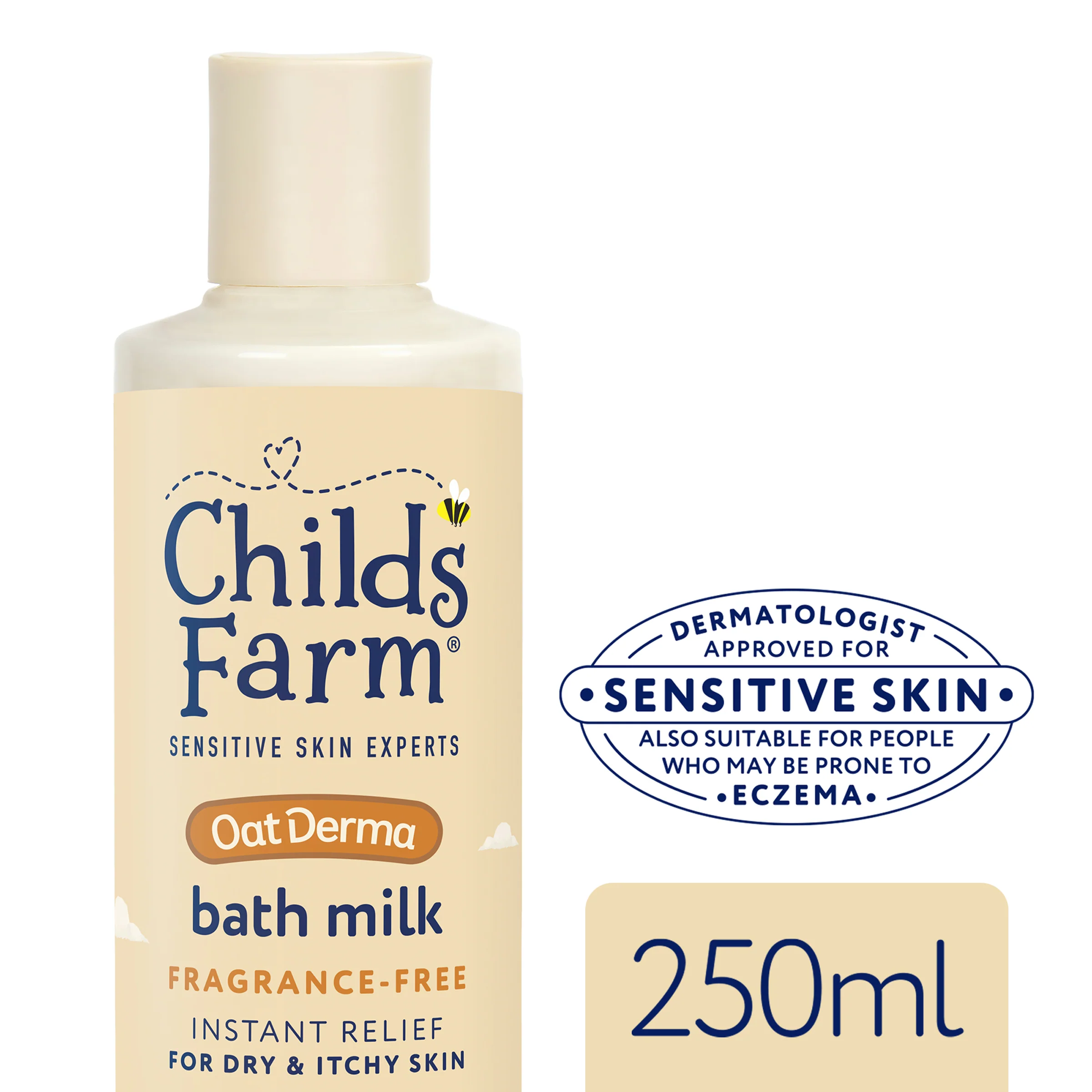 Childs Farm Fragrance-Free Oat Derma Bath Milk 250ml - Image 2