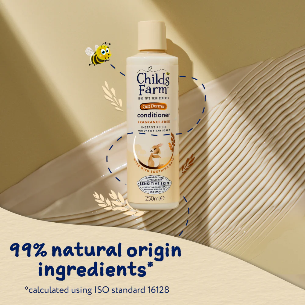 Childs Farm Fragrance-Free Oat Derma Conditioner 250ml - Image 6