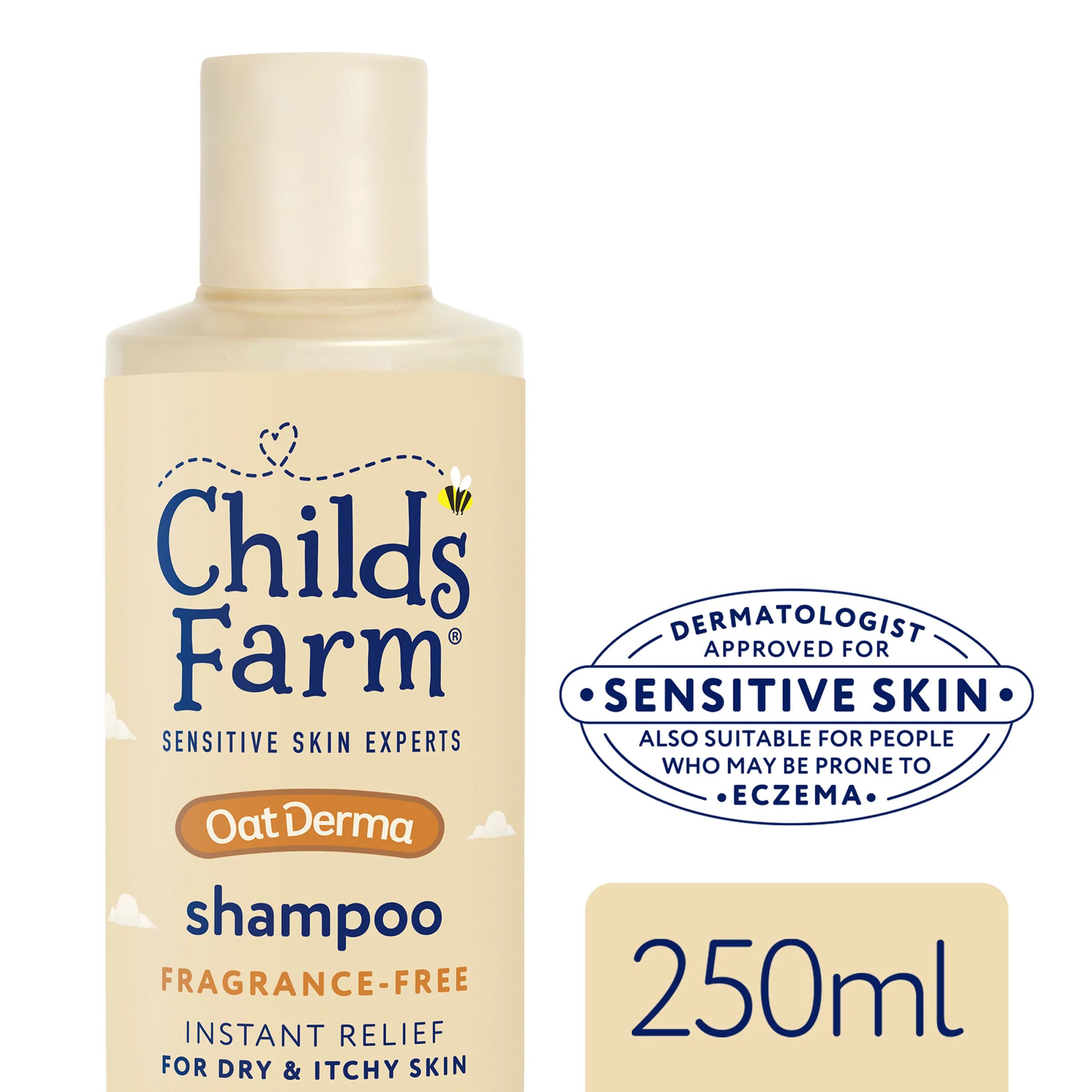 Childs Farm Fragrance-Free Oat Derma Shampoo 250ml - Image 2