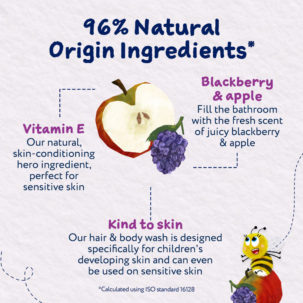 Childs Farm Hair & Body Wash Blackberry & Organic Apple 250ml - Image 5