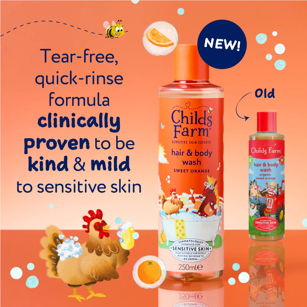 Childs Farm Hair & Body Wash Sweet Orange 250ml - Image 3