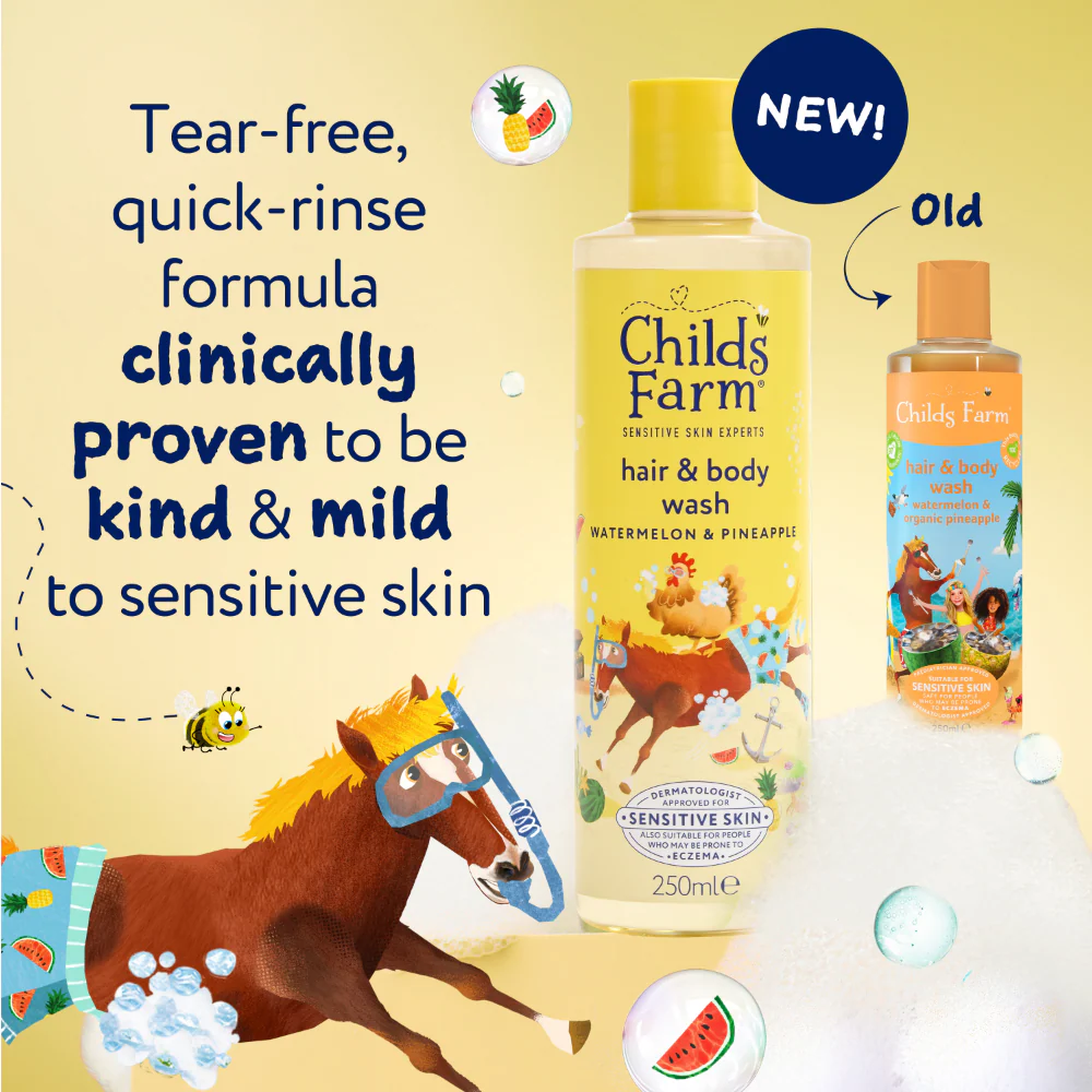 Childs Farm Hair & Body Wash Watermelon & Pineapple 250ml - Image 3