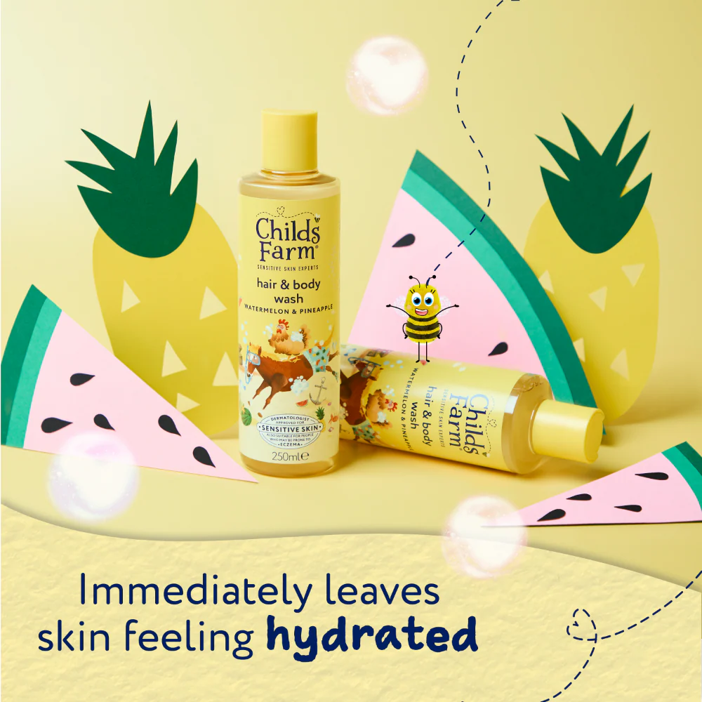 Childs Farm Hair & Body Wash Watermelon & Pineapple 250ml - Image 6