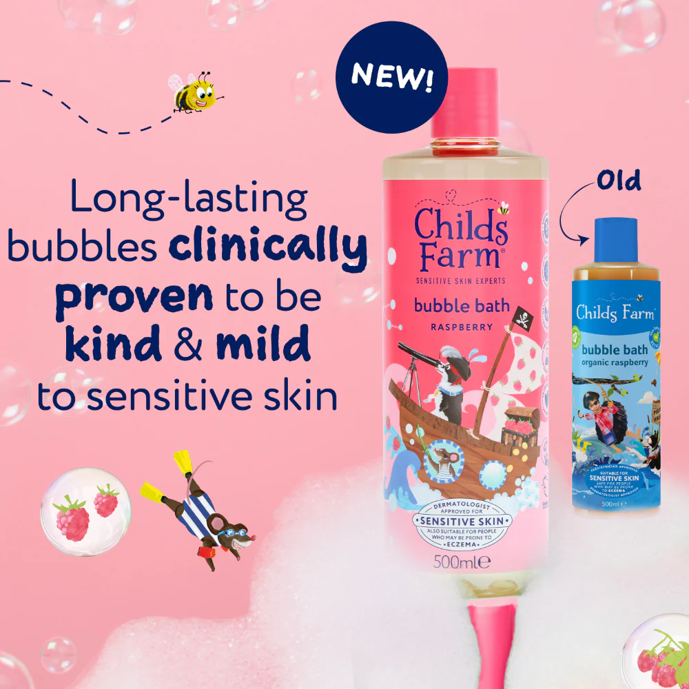 Childs Farm Kids Bubble Bath Raspberry 500ml - Image 3