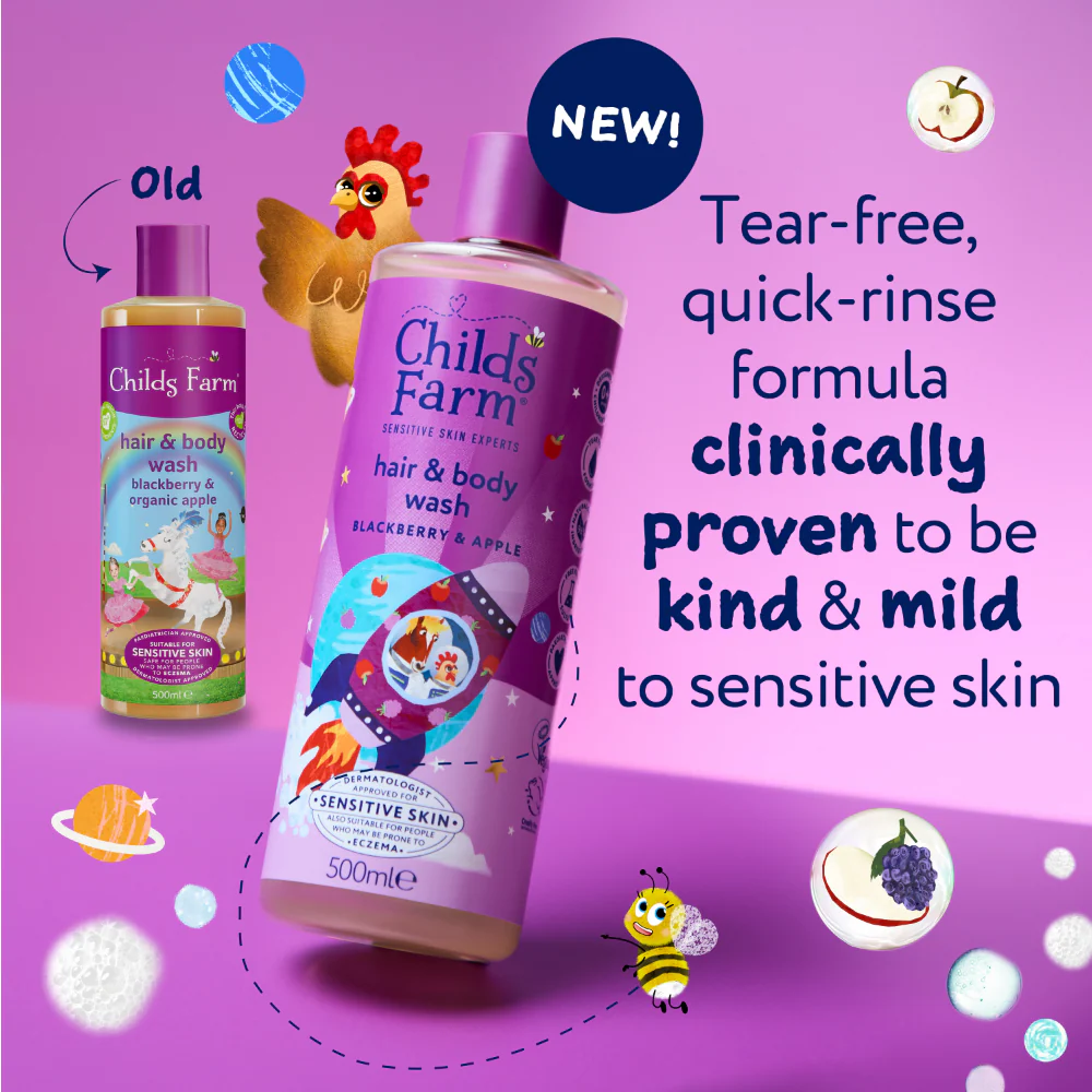 Childs Farm Kids Hair & Body Wash Blackberry & Apple 500ml - Image 3