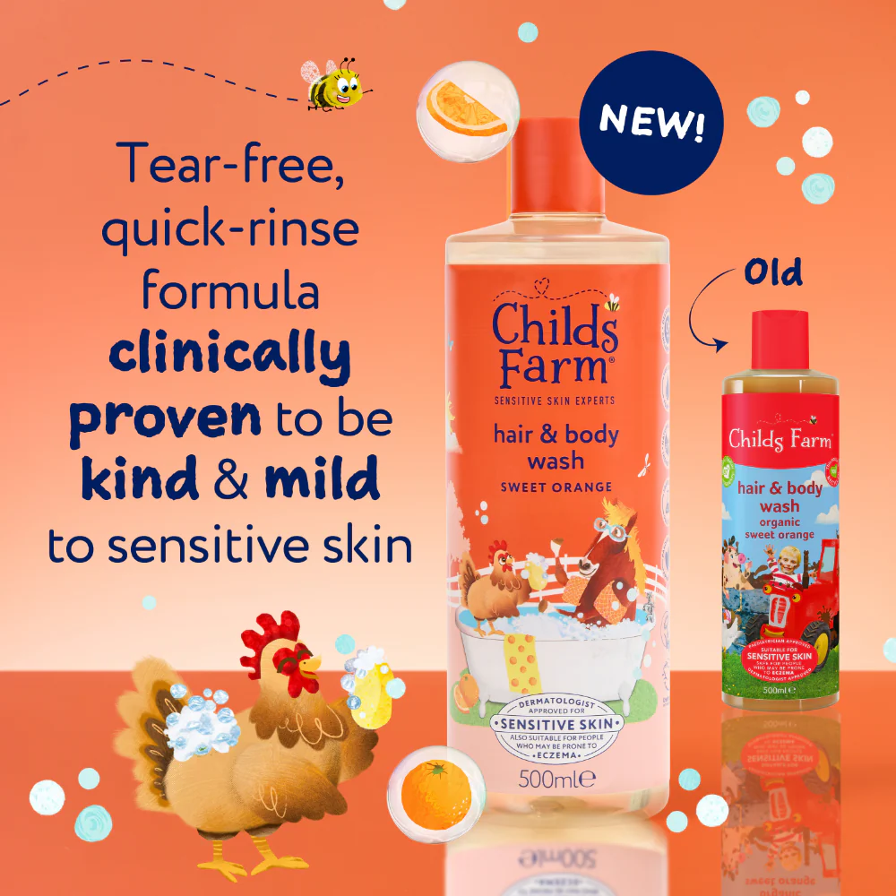 Childs Farm Kids Hair & Body Wash Sweet Orange 500ml - Image 3