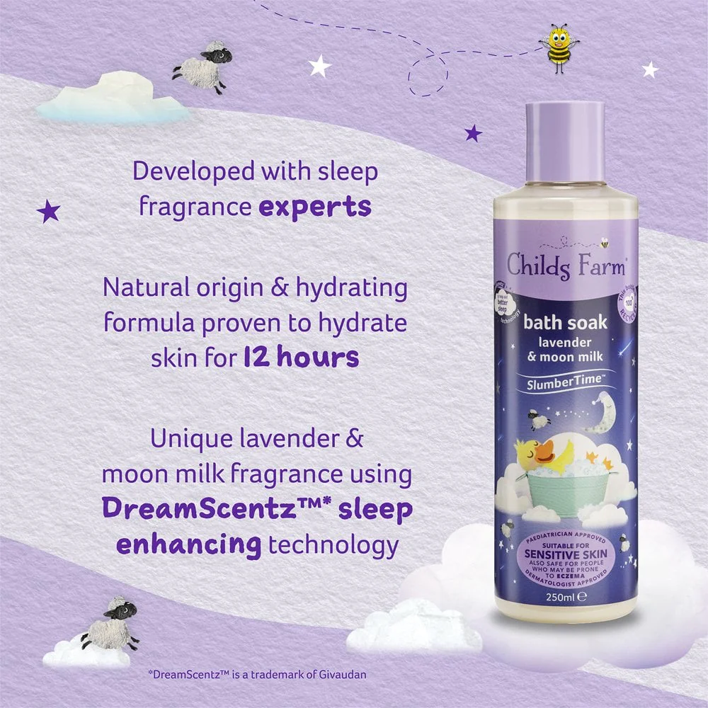 Childs Farm Lavender & Moon Milk SlumberTime Bath Soak 250ml - Image 4