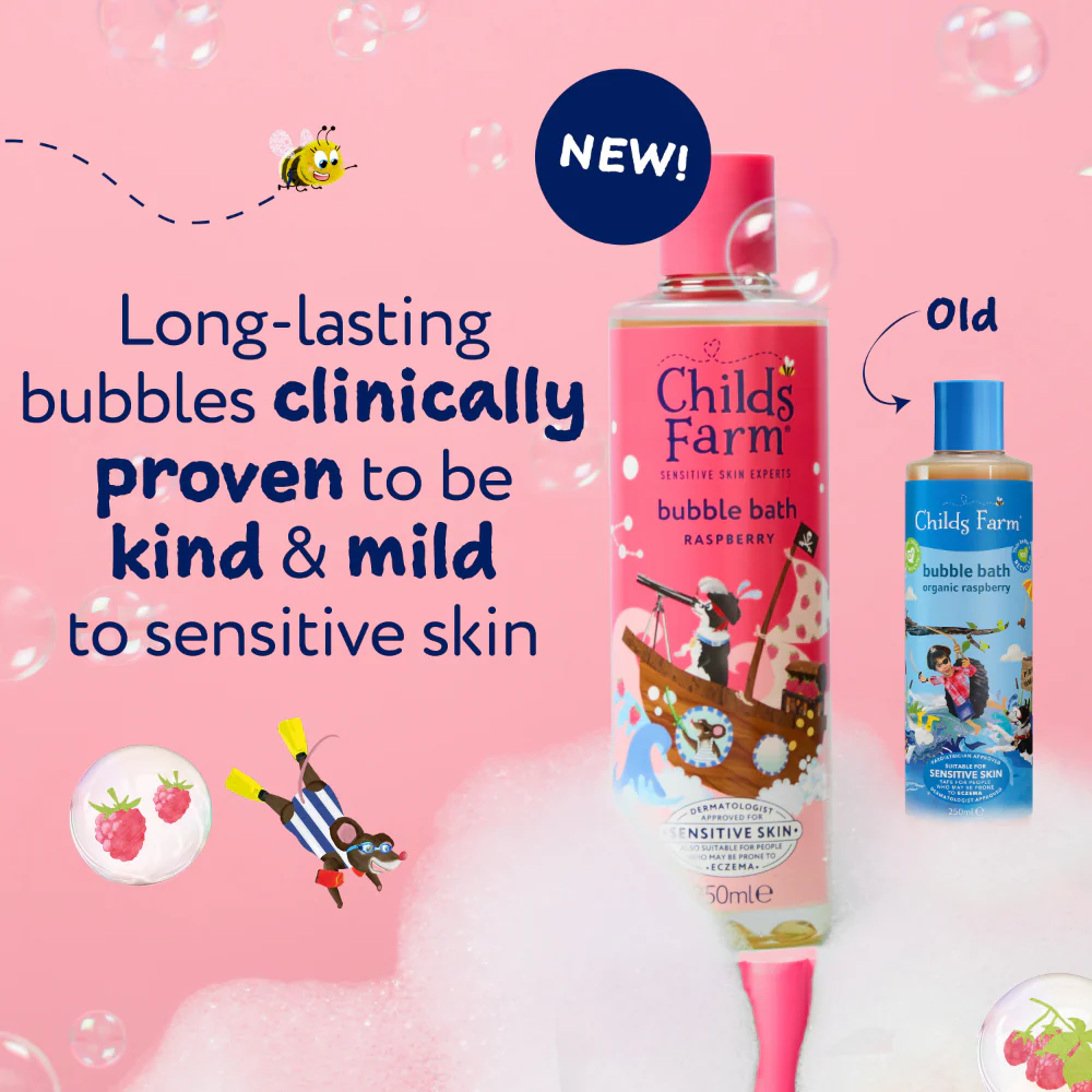 Childs Farm Organic Raspberry Bubble Bath 250ml - Image 3