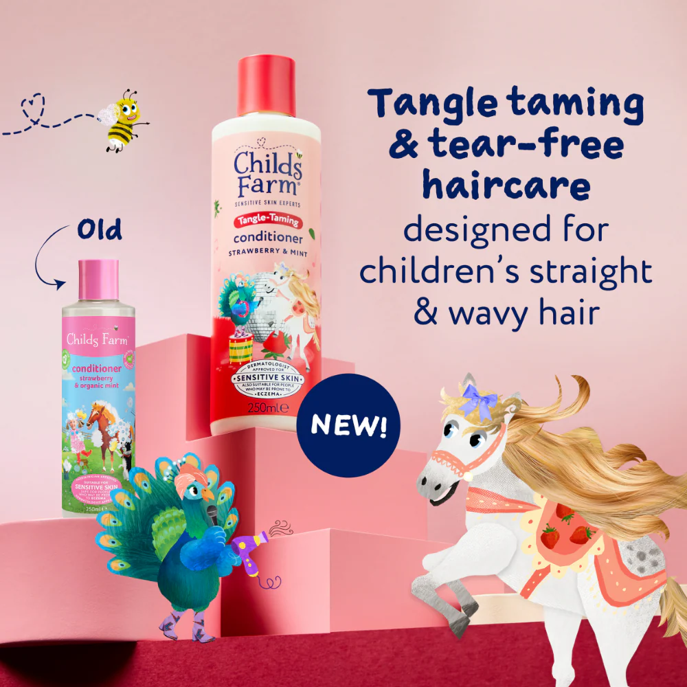 Childs Farm Strawberry & Organic Mint Conditioner 250ml - Image 3