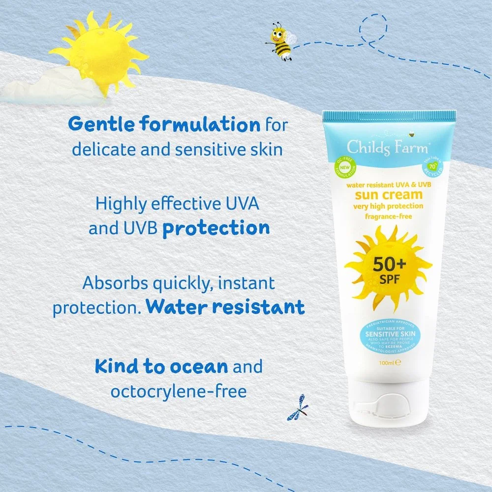 Childs Farm Sun Cream Sunscreen SPF50+ 100ml - Image 4