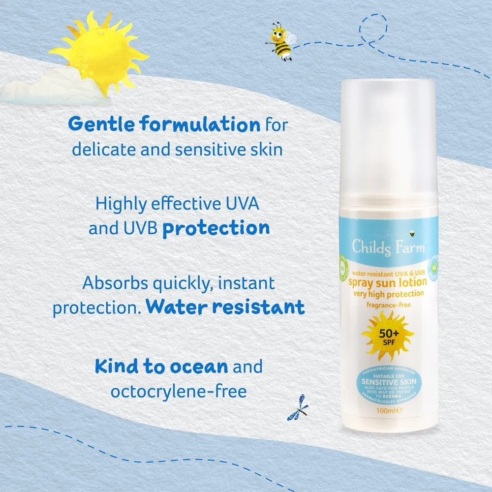 Childs Farm Sun Lotion Spray Sunscreen SPF50+ 100ml - Image 4
