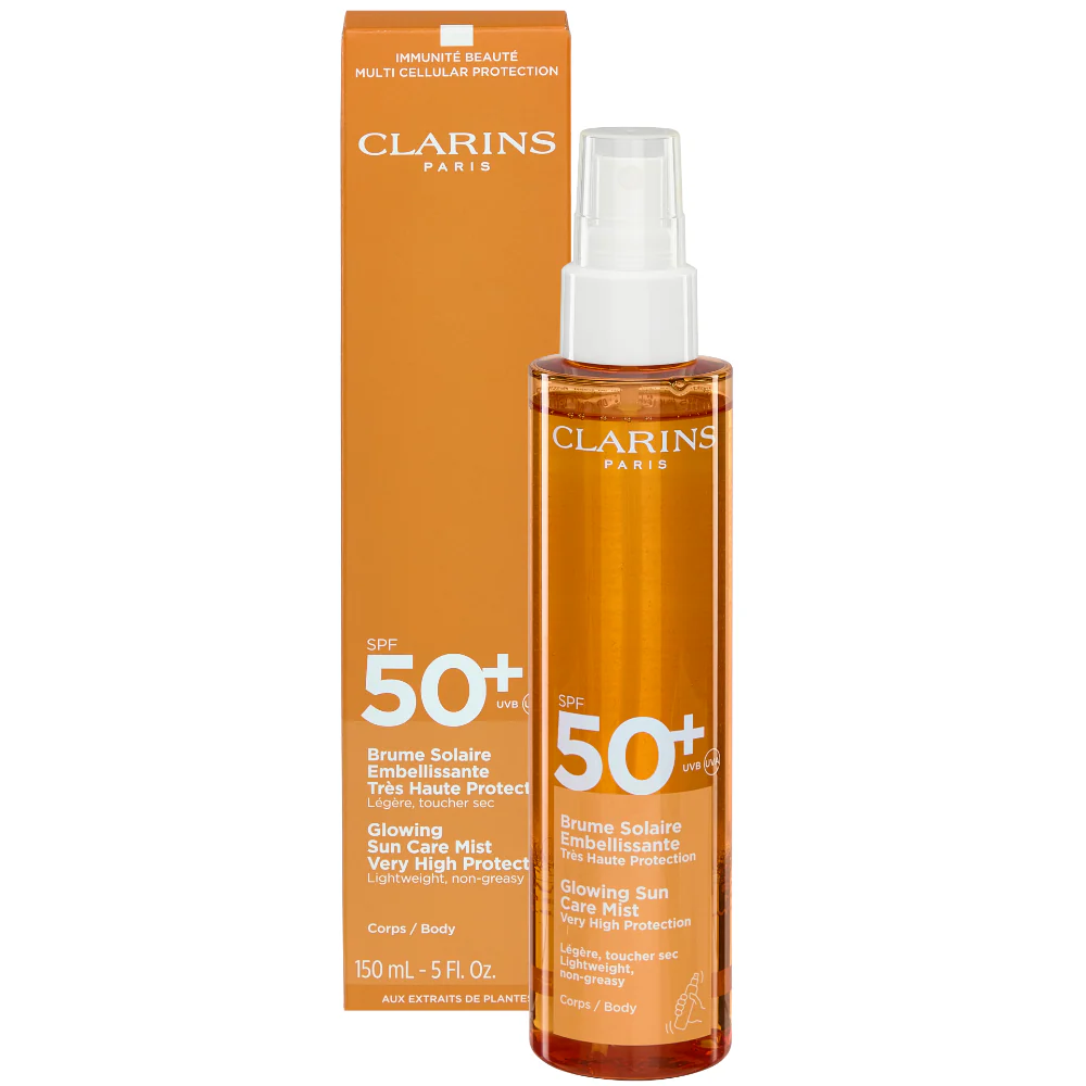 Clarins Glowing Sun Care Body Mist SPF50+ 150ml - Image 2