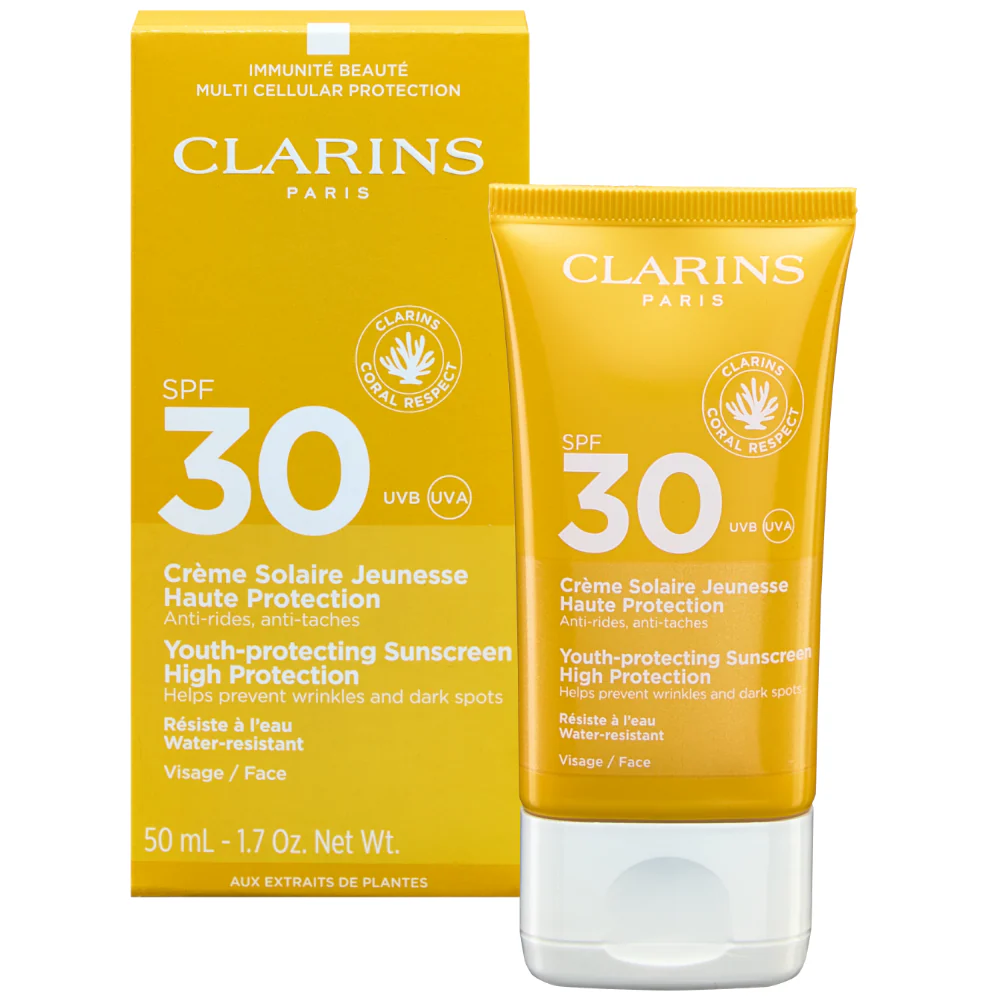 Clarins Sun Youth-Protecting Face Sunscreen SPF30 50ml - Image 2