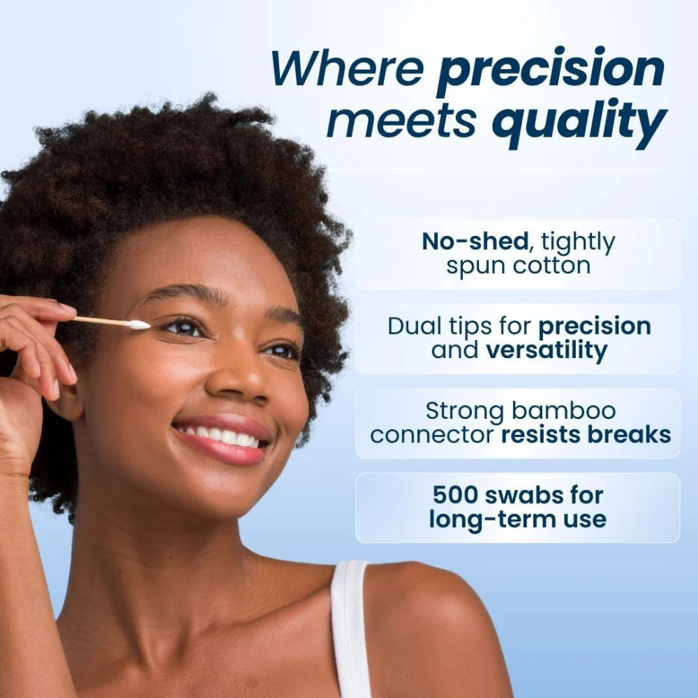 Clean Skin Club Double-Sided Precision Tip Club Clean Swabs x500 - Image 4