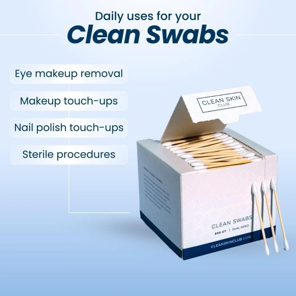 Clean Skin Club Double-Sided Precision Tip Club Clean Swabs x500 - Image 5