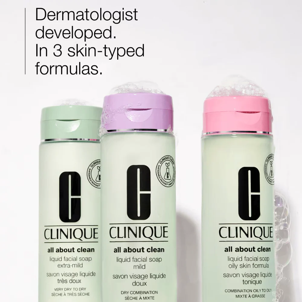 Clinique All About Clean Liquid Facial Soap Extra Mild 200ml - Image 2