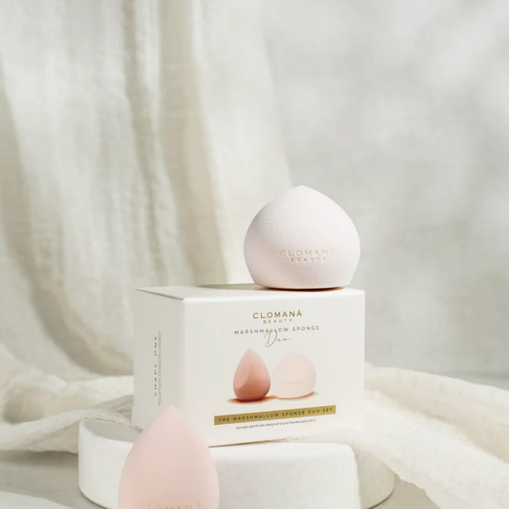 Clomana Marshmallow Makeup Sponge Duo - Image 3