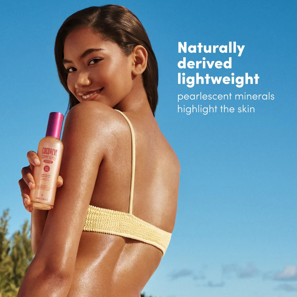 Coco & Eve Sunny Honey Protect Body Highlighter SPF50 150ml - Image 7