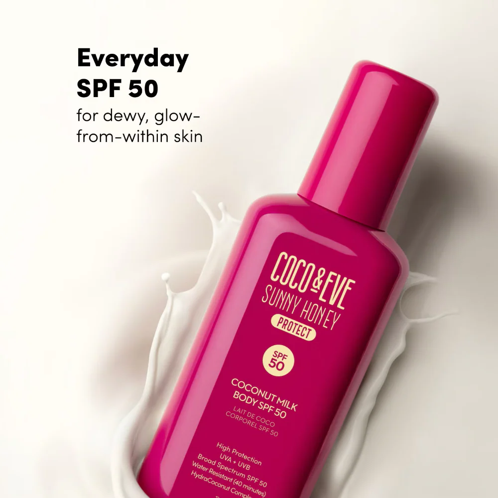 Coco & Eve Sunny Honey Protect Coconut Body Milk SPF50 200ml - Image 4