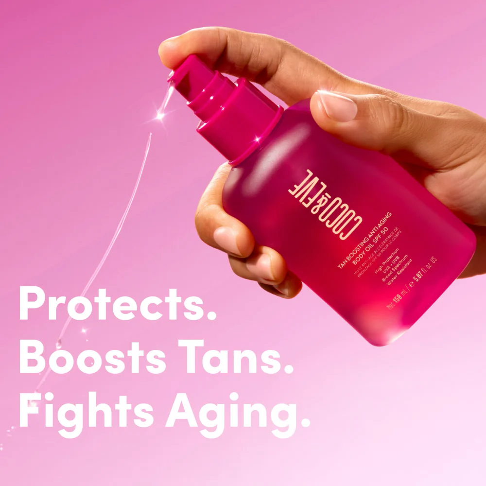 Coco & Eve Tan Boosting Anti-Ageing Body Oil SPF50 150ml - Image 4