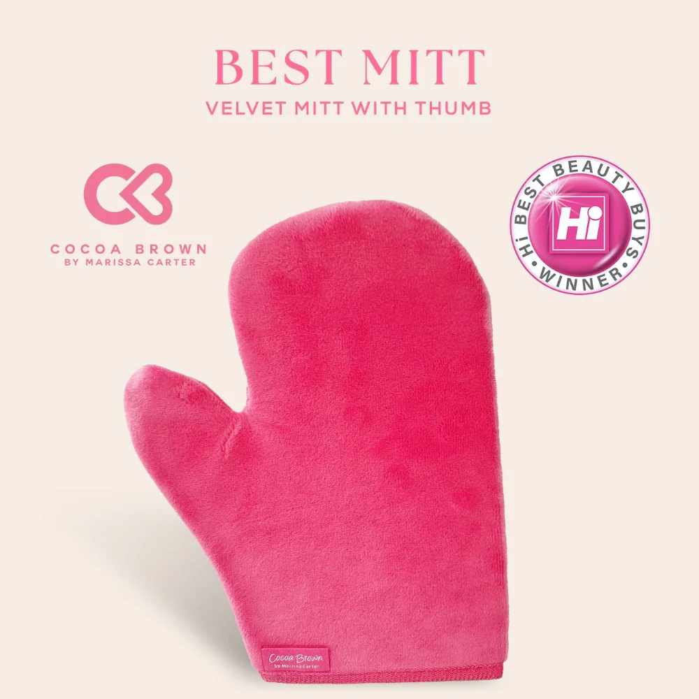 Cocoa Brown Deluxe Velvet Thumb Self-Tanning Mitt - Image 4