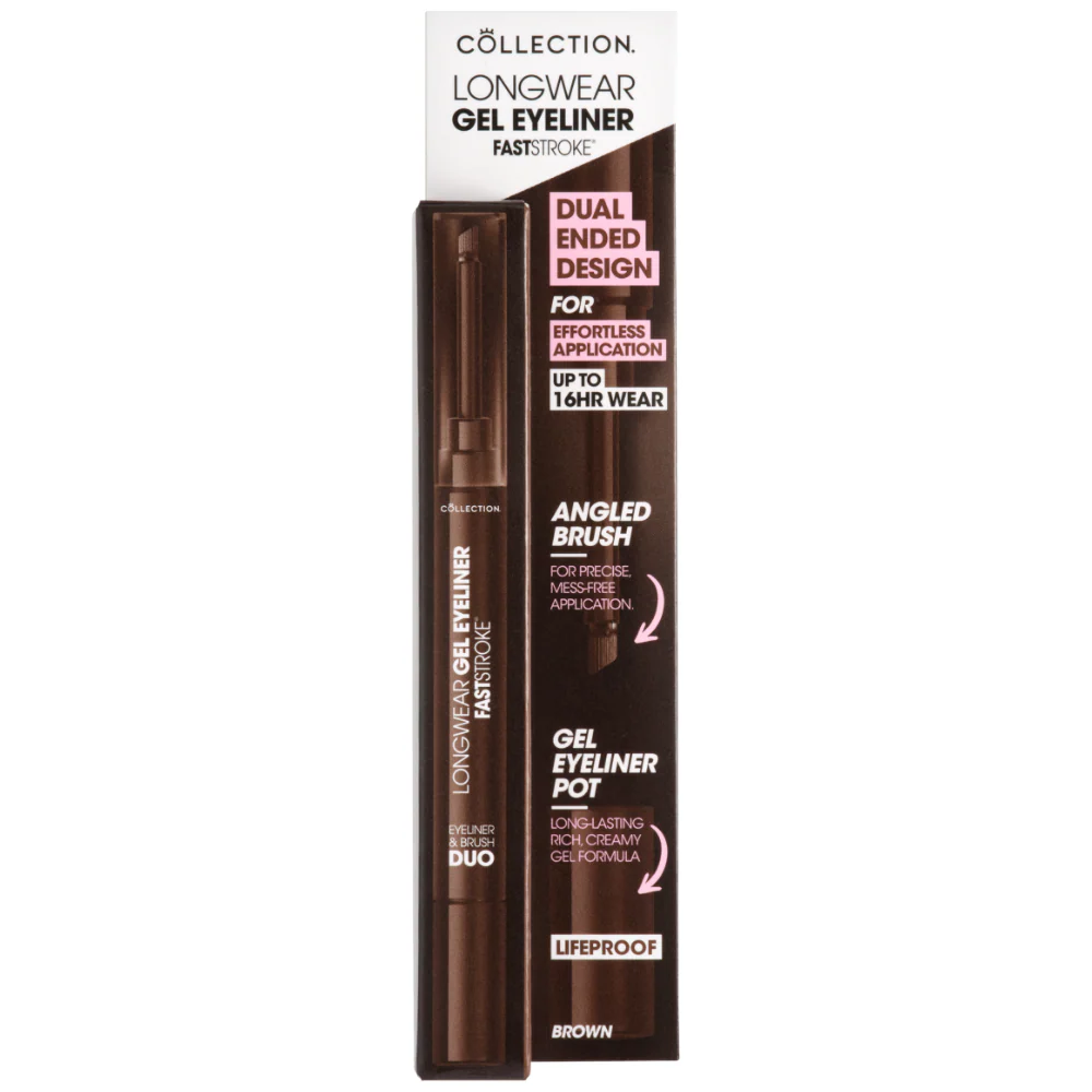 Collection Cosmetics Fast Stroke Longwear Gel Eyeliner & Brush Duo 12ml - Image 5