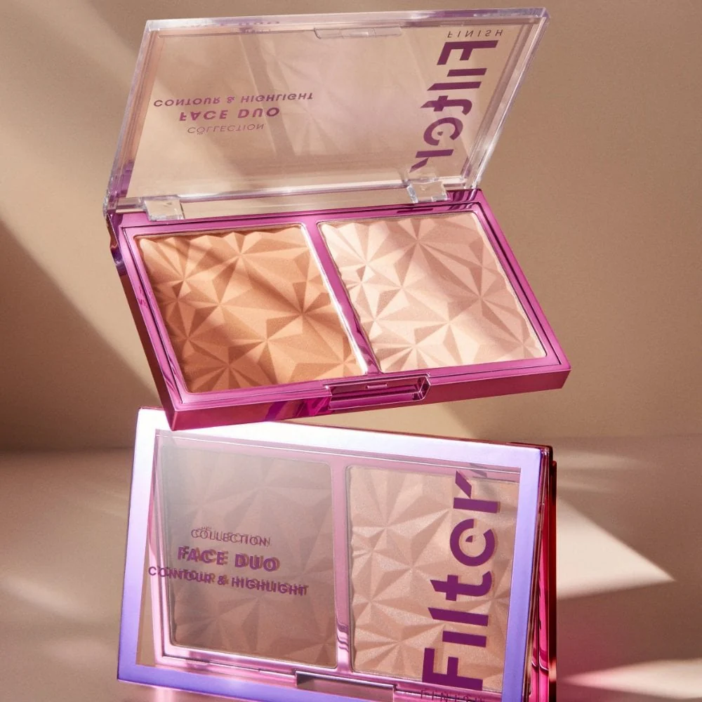 Collection Cosmetics Filter Finish Contour & Highlight 2 Colour Face Makeup Palette - Image 4