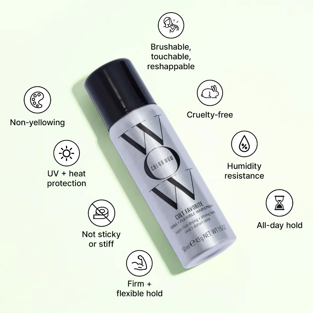 Color Wow Cult Favourite Firm + Flexible Hairspray 50ml - Image 2