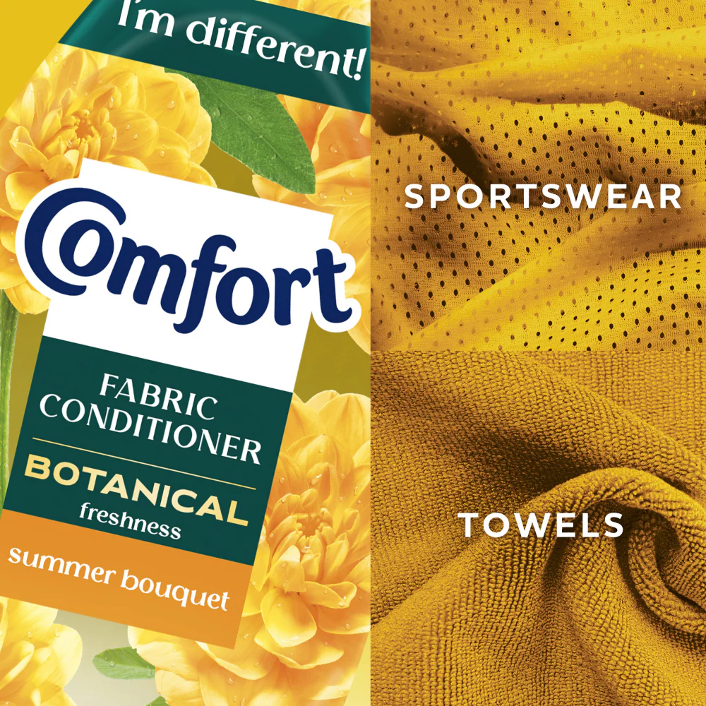 Comfort Botanical Freshness Summer Bouquet Fabric Conditioner 64 Washes 960ml - Image 4