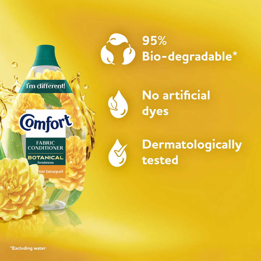 Comfort Botanical Freshness Summer Bouquet Fabric Conditioner 64 Washes 960ml - Image 5