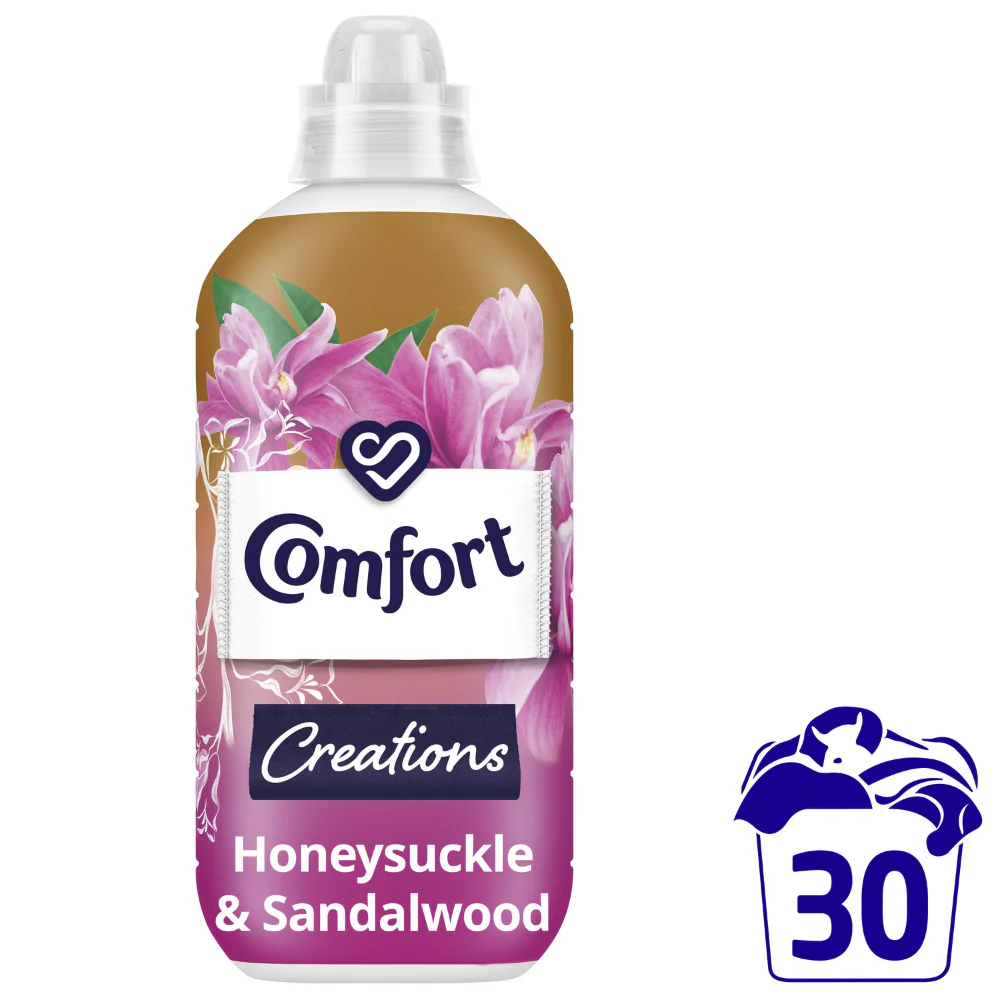 Comfort Creations Honeysuckle & Sandalwood Fabric Conditioner 30 Washes 900ml - Image 2