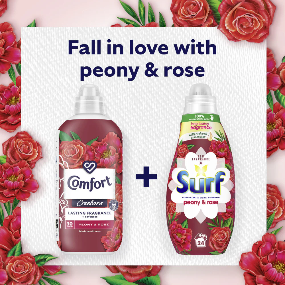 Comfort Creations Peony & Rose Fabric Conditioner 30 Washes 900ml - Image 3