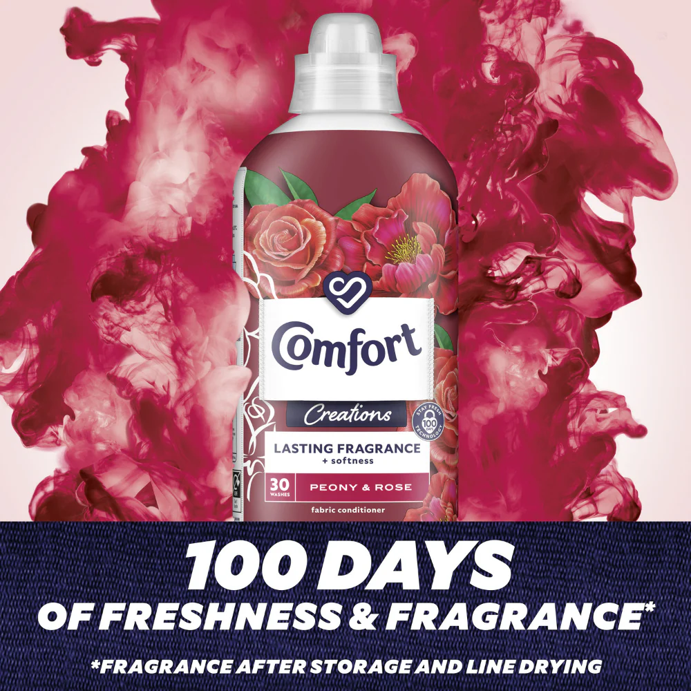 Comfort Creations Peony & Rose Fabric Conditioner 30 Washes 900ml - Image 5