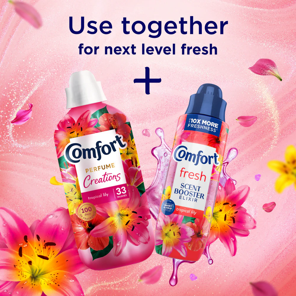 Comfort Fresh Tropical Lily Scent Booster Elixir 20 Washes 460ml - Image 5