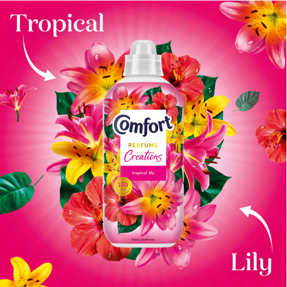 Comfort Perfume Creations Tropical Lily Fabric Conditioner 48 Washes 1440ml - Image 3