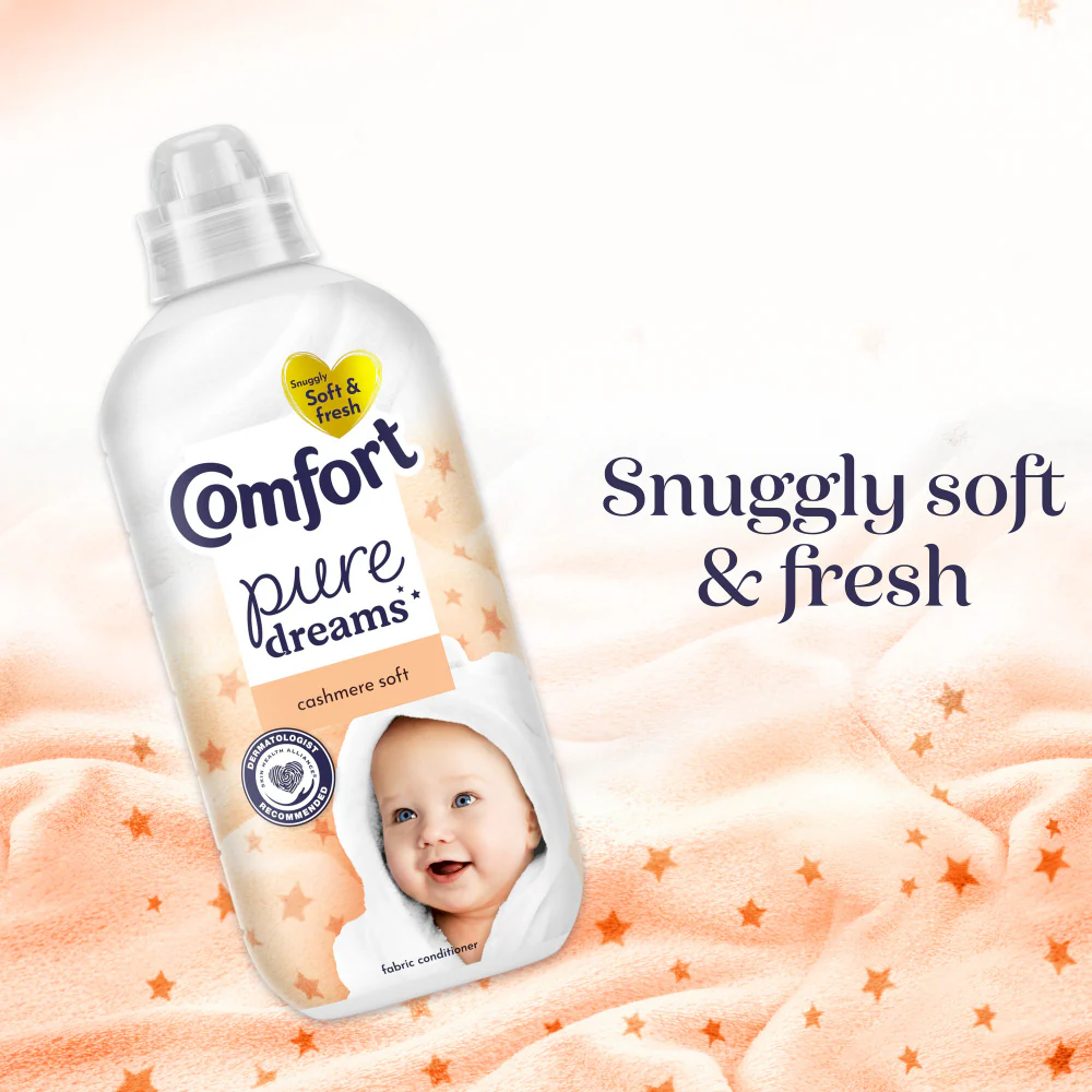 Comfort Pure Dreams Cashmere Soft Fabric Conditioner 48 Washes 1440ml - Image 3
