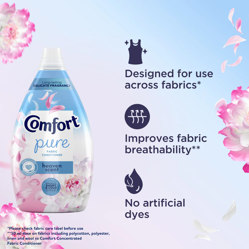 Comfort Pure Heaven Scent Fabric Conditioner 38 Washes 570ml - Image 8