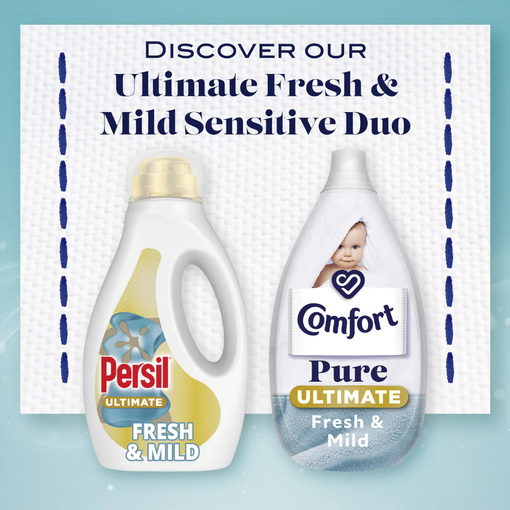 Comfort Pure Ultimate Fresh & Mild Ultra-Concentrated Fabric Conditioner 58 Washes 870ml - Image 2