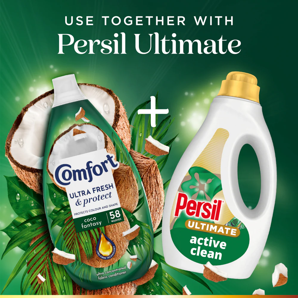 Comfort Ultra Fresh & Protect Coco Fantasy Fabric Conditioner 58 Washes 870ml - Image 7