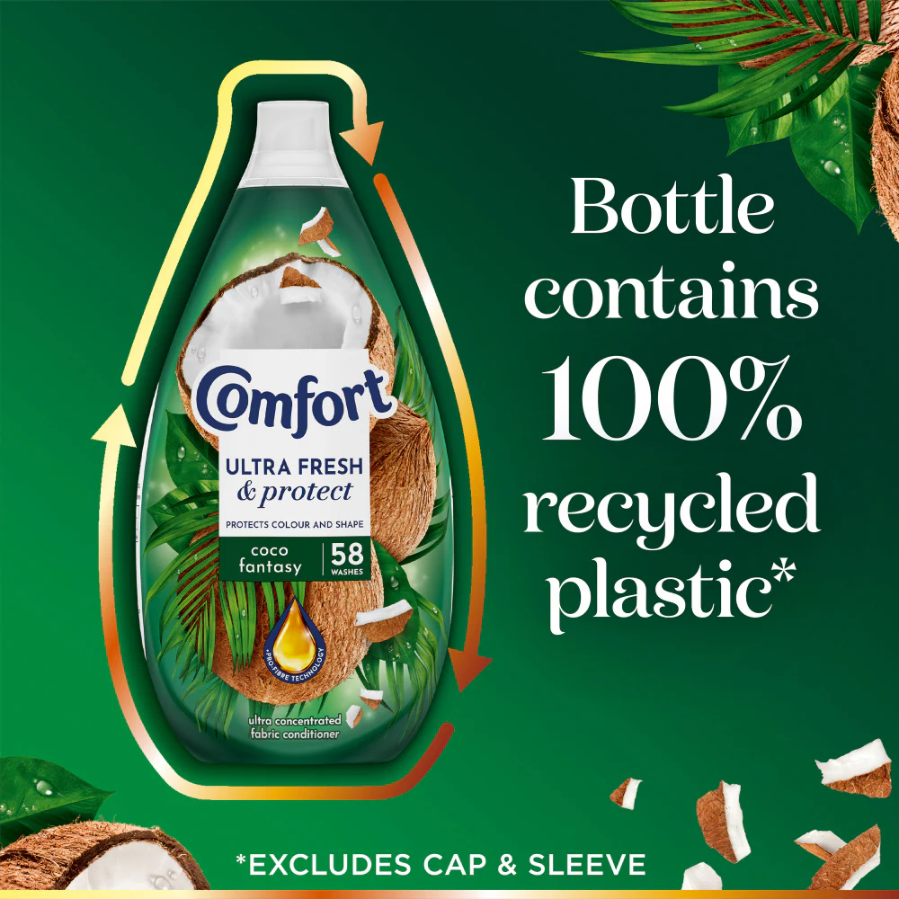Comfort Ultra Fresh & Protect Coco Fantasy Fabric Conditioner 58 Washes 870ml - Image 8