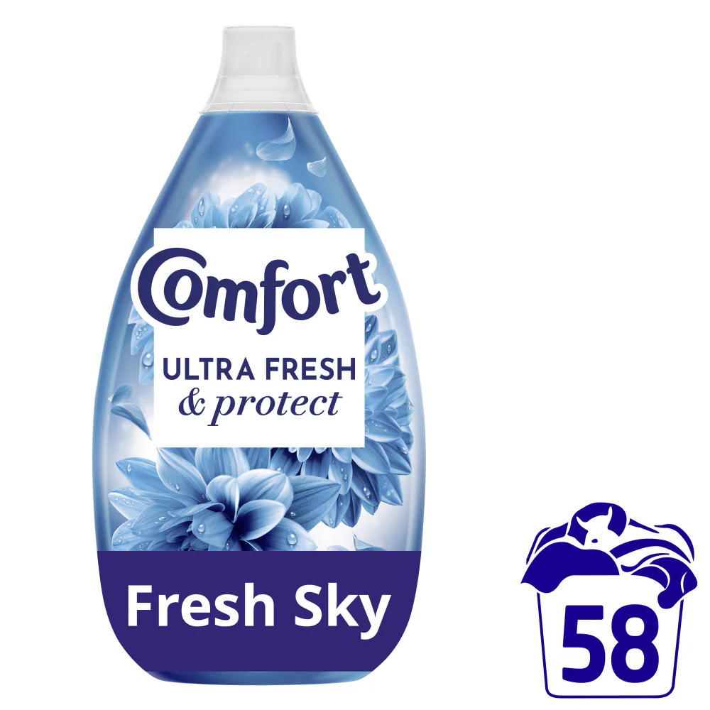 Comfort Ultra Fresh & Protect Fresh Sky Fabric Conditioner 58 Washes 870ml - Image 2